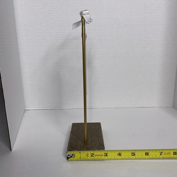 Wedding Reception Pennant Wood/‎ Metal Decoration-Guest Book-Gold & White - Picture 6 of 7